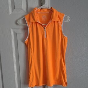 Slazenger Women's Sleevless Orange Golf Tank- Athletic Shirt